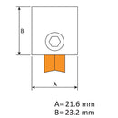 Rueda doble de carcasa plastica. No regulable. Rodamiento de aguja. Capacidad 90 kilos el par. Medid