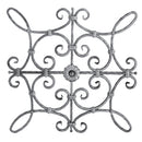 Rosón artístico de hierro forjado Barra cuadrada de 12 x 12 mm, 660 x 660 mm
