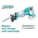 Sierra sable reciproca a bateria 20V. Velocidad 0-2800/min. Capacidad e corte 8 mm metal 115 mm mad