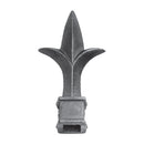 Punta de lanza de hierro colado, Para barras de 12mm, Agujero cuadrado 12 x 12mm