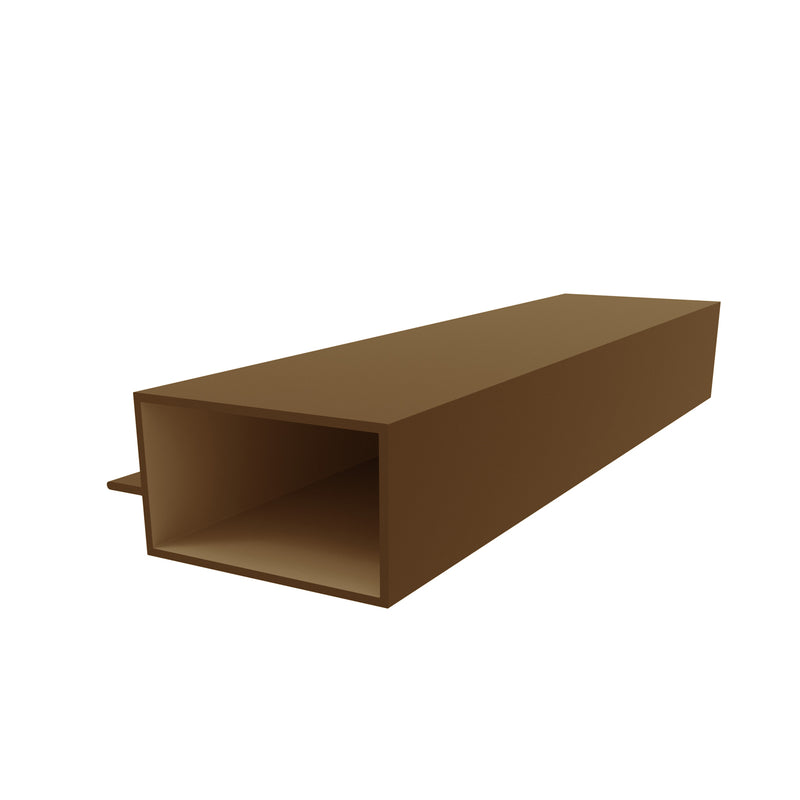 SASA-1 Perfil Hoja Puerta de 3" x 1 3/4"  Aleta Descentrada. E = 2.3 mm. L= 5.85 m BRONCE