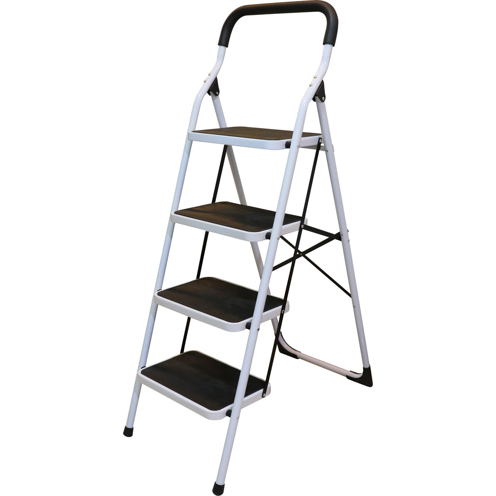 Escalera tubular plegable taburete acero 4 escalones Surtek.