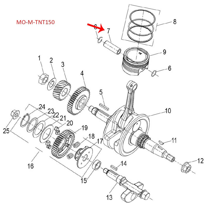 Pin del piston (TNT150)