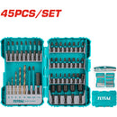 Juego de puntas de destornillador de impacto de 45 piezas para Taladro.