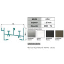 Marco Inferior Ventana VC mosquitero. Espesor 1.27 mm Largo 5.85 mts. Acabado Lacado Blanco VC122