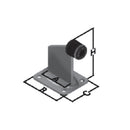 Tope de porton para atornillar. Con goma para amortiguar.