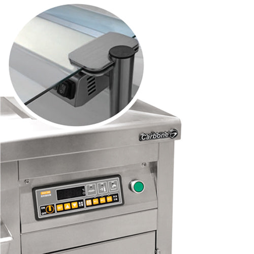 Baño maria electrico con vidrio curvo 5 bandejas 1800*700(300)*800(500)mm.1.2mm inoxidable 220V/50/6