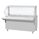 Baño maria electrico con vidrio curvo 5 bandejas 1800*700(300)*800(500)mm.1.2mm inoxidable 220V/50/6