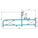 Marco Fijo Ventana 105 mm. Espesor 1.4 mm. Largo 5.85 mts. Acabado Anodizado Negro 15 Micron. (D3-P1