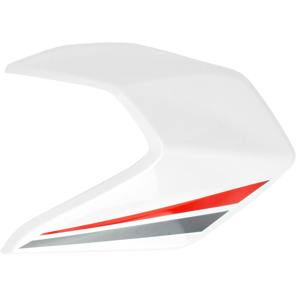 Placa de fijacion izquierda del frontal blanca con calcomanias (RKG150)