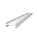 Marco H para Louver Z de 32.5 x 15 mm. Espesor 1.0 mm. Largo 5.85 mts. Acabado Lacado Blanco.