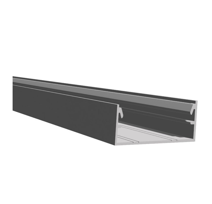 Perfil U sistema baranda Clip Aluminio 44 x 17.5 mm Long 5.85 m Funciona con Tubo U176 MILLS FINISH