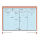 Kit puertas correderas dobles vidrio apertura simult. Soft close. Riel 3.5 mt