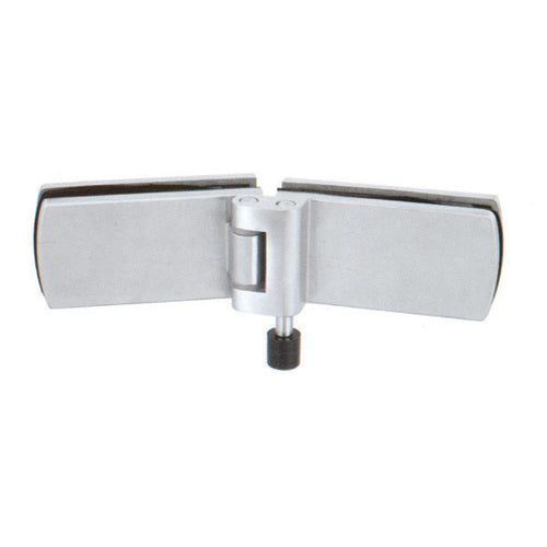 Bisagra con Guia Sistema Plegable. Satinada para vidrios 10-12 mm