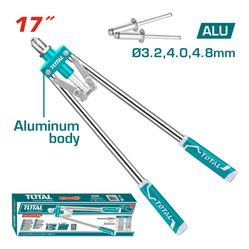 Remachadora  420mm,17". Para remaches 3.2mm,4mm,4.8mm