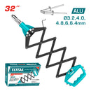 Remachadora de acordeon plegable 32" Capacidad desde 3.2mm a 6.4mm