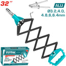 Remachadora de acordeon plegable 32" Capacidad desde 3.2mm a 6.4mm