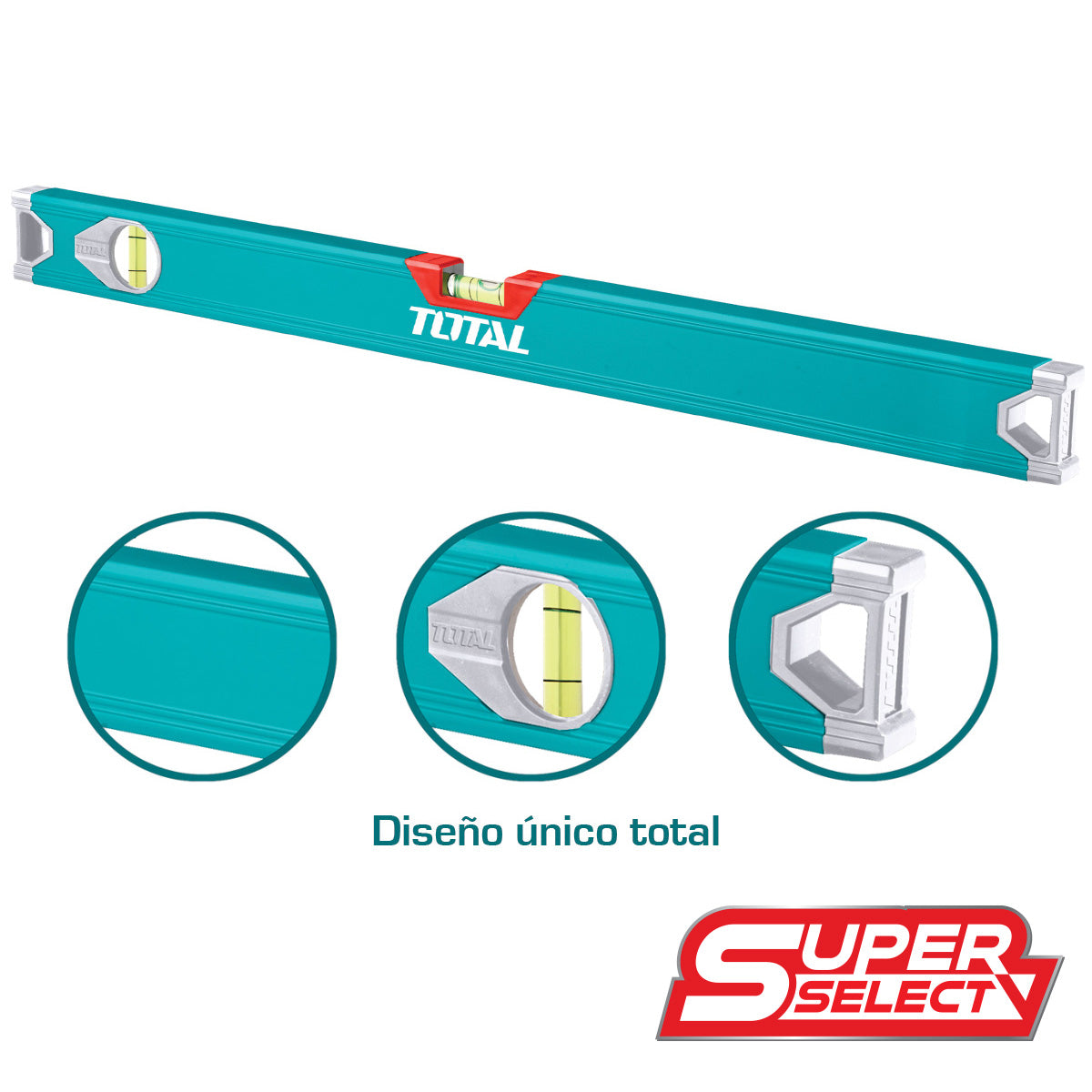 Nivel de Burbuja de 60 cm. Espesor del Aluminio 1 mm. Alta Calidad. Alta Precision.