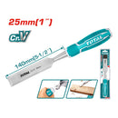 Cincel para Madera Crv. Ancho: 25 mm. Longitud 140 mm.