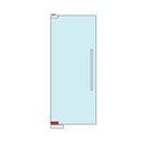 Herraje Inferior (con inserto para cierrapuertas Carbone) Satinado.