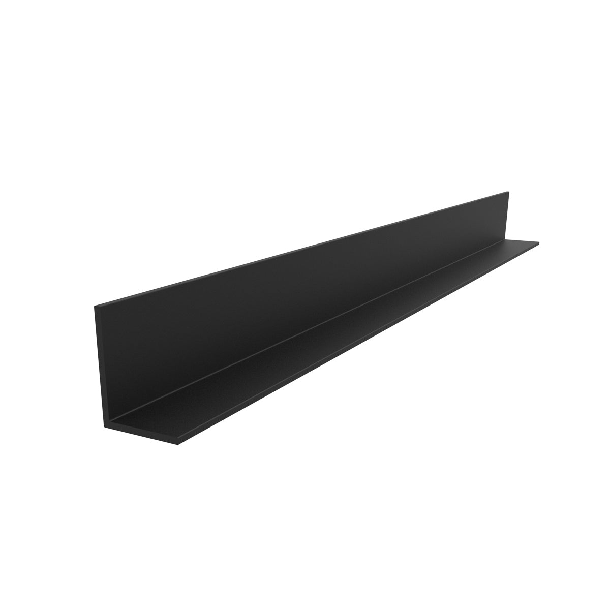 AR-14 Angulo forma L de 1" x 3/4"  Espesor 1.5 mm. Largo 5.85 mts. Acabado Anodizado Negro 15 M