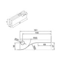 HERRAJE SUPERIOR DE PUERTA. SATINADO